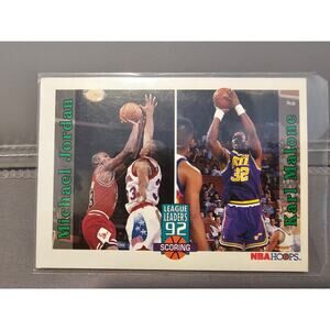 Michael Jordan/Karl Malone 1992-1993 NBA Hoops #320 - League Leaders Scoring